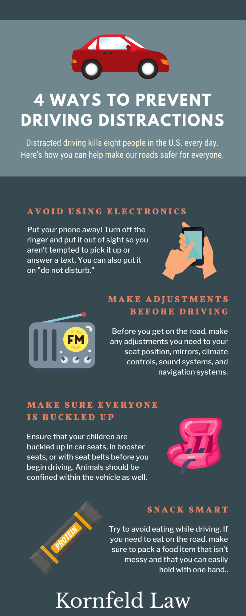 4 ways to prevent driving distractions